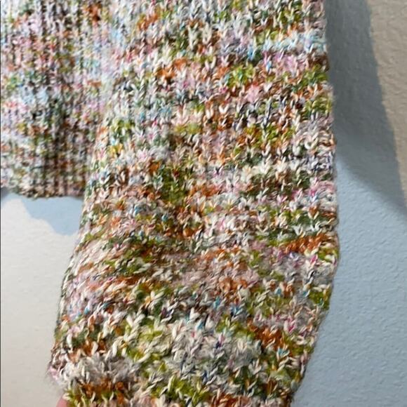 Free People Highland V Neck Sweater Ivory Combo - Picture 8 of 12